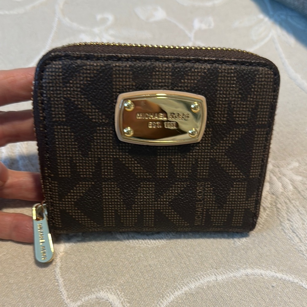 Michael Kors Brown and Gold Wallet and Card Holder NWT